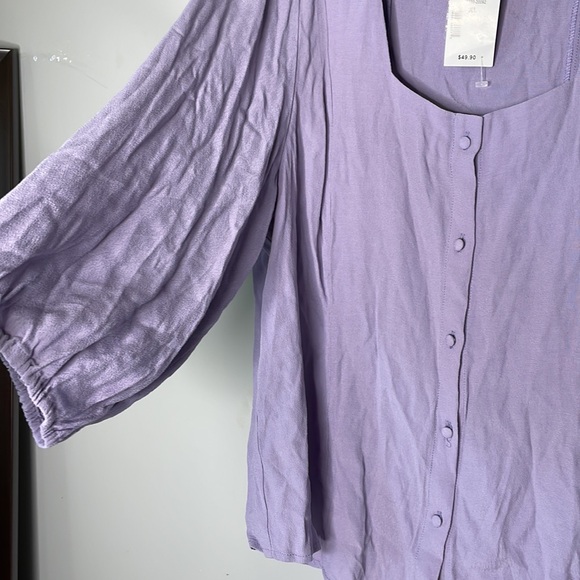 Cleo Button Down Blouse 3/4 Sleeve - Picture 5 of 7